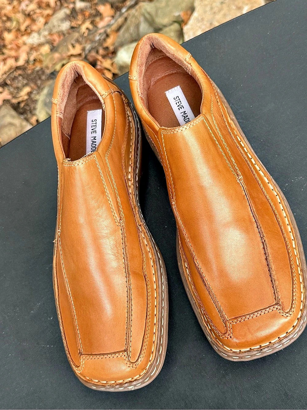 Steve Madden Maneck Men's Leather Loafers Brown US 10 M NWT